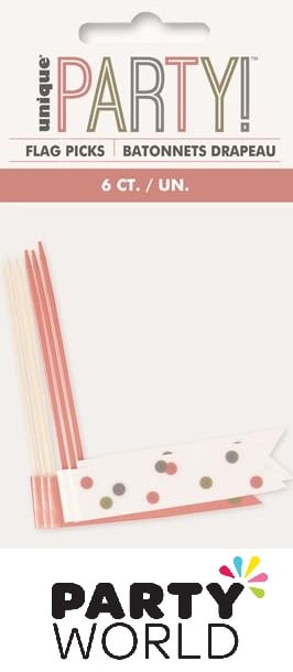 Rose Gold Flag Picks (6)