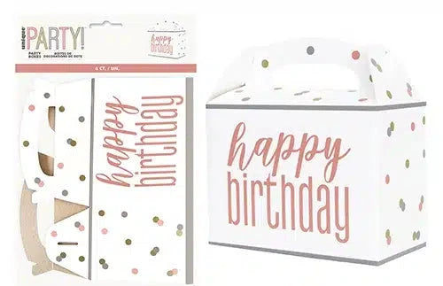 Rose Gold Happy Birthday Party Boxes (6)