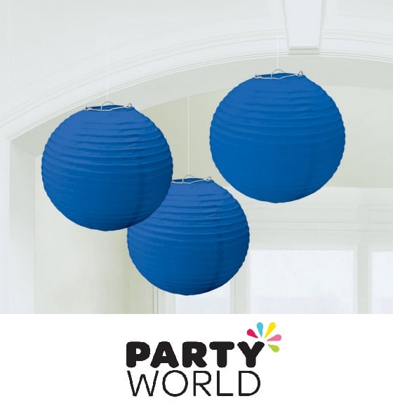Tropical Palm Leaf Printed Paper Lanterns 25cm (3pk)