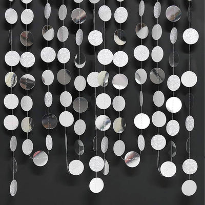 Silver Circle Garland 2.1m - Pack of 2