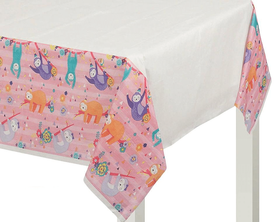 Sloth Party Paper Tablecover 137 x 243 cm