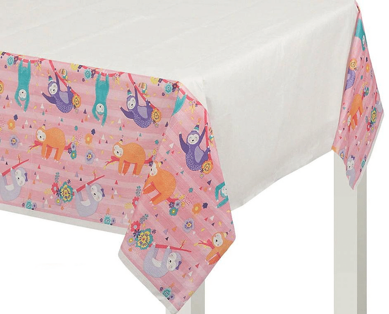 Sloth Party Paper Tablecover 137 x 243 cm