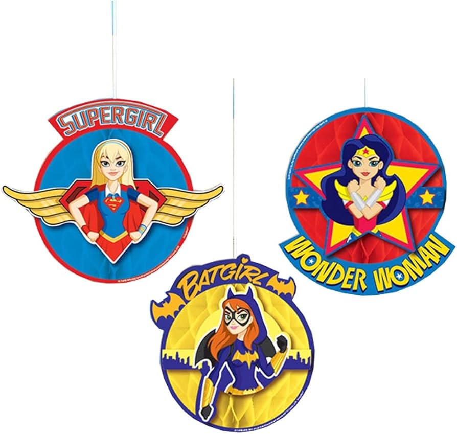 DC Super Hero Girl Honeycomb Decorations