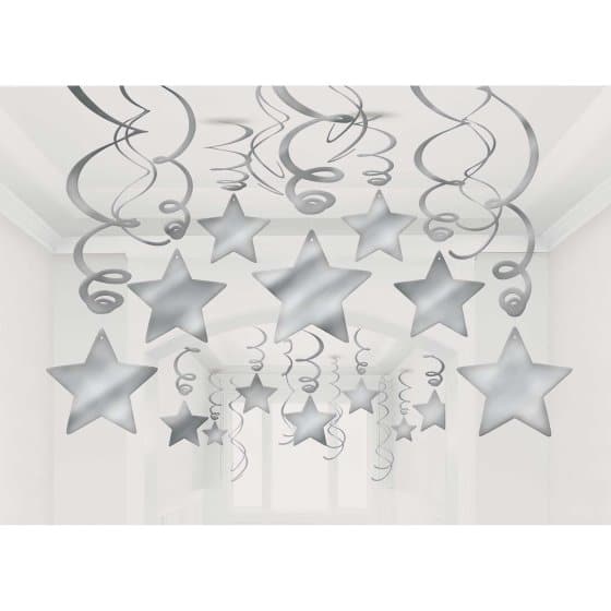 Shooting Stars Party Spiral Swirls Hanging Decorations