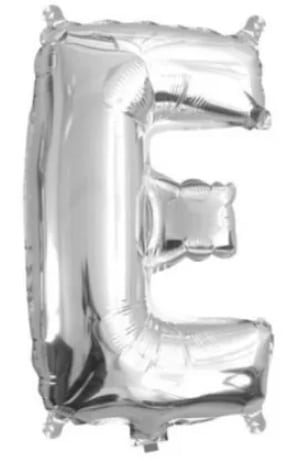 Silver Letter E Mini Foil Balloon