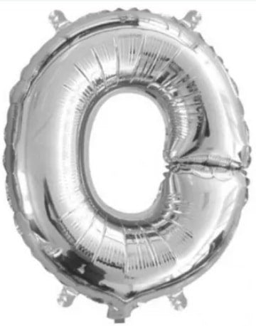 Silver Letter O Mini Foil Balloon