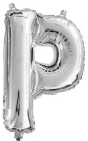 Silver Letter P Mini Foil Balloon