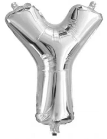 Silver Letter Y Mini Foil Balloon