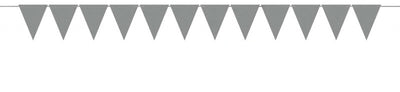 Silver Mini Paper Pennant Banner