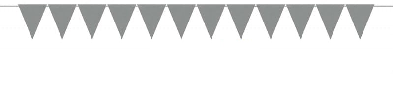 Silver Mini Paper Pennant Banner