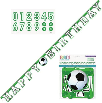 Soccer Birthday Customisable Party Banner