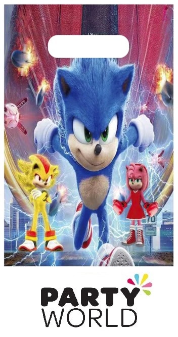 Sonic The Hedgehog Party Plastic Loot Bags (10)