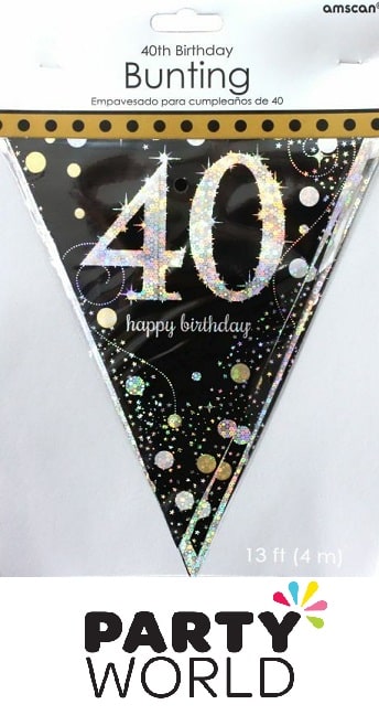 Sparkling Celebration 40 Prismatic Pennant Banner