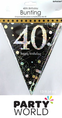 Sparkling Celebration 40 Prismatic Pennant Banner