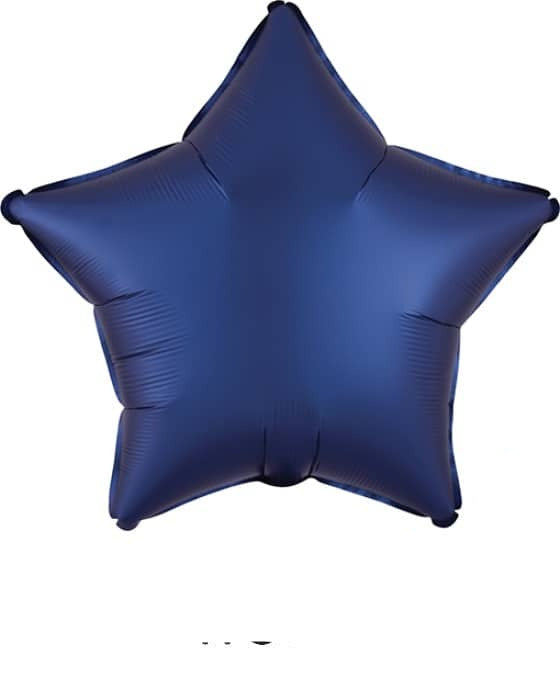 Star Shaped Metallic Navy Blue Party Foil Balloon  (approx 45cm)