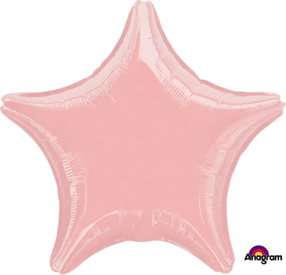 Star Shaped Pastel Pink Metallic Party Foil Balloon 48cm