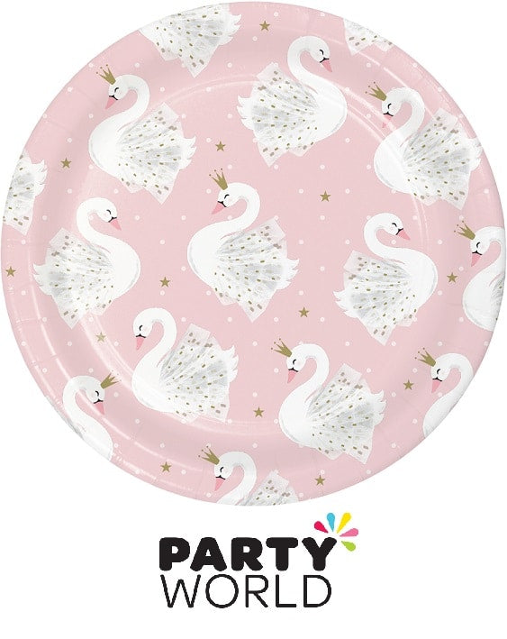 Swan Party Paper 7inch Plates (8)