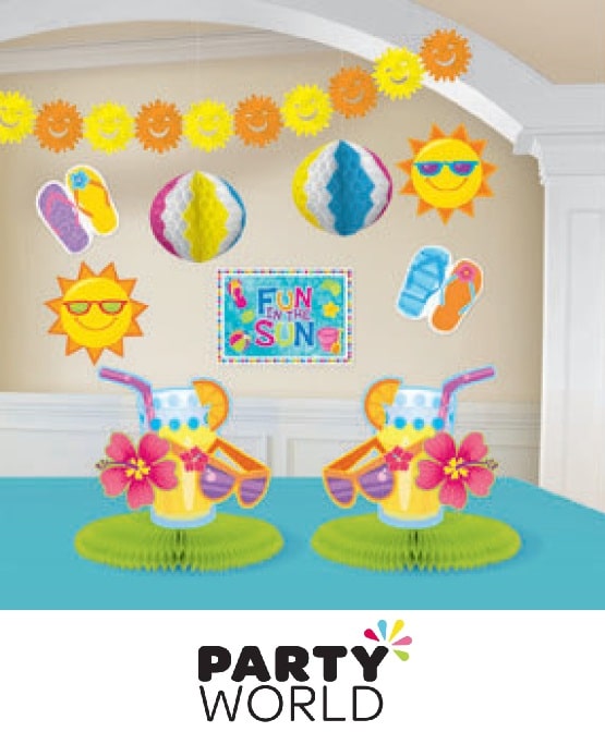Summer Party Fun In The Sun Room Decorating Kit
