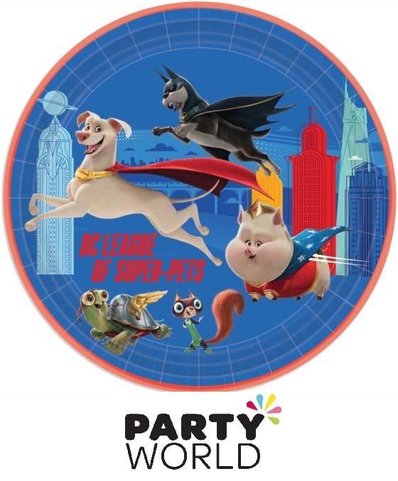 Super Hero Pets 9in Paper Plates (8pk)