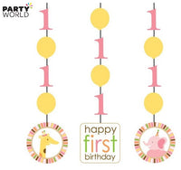 Sweet At One Fancy Hanging Cutouts Pink (3)