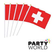 Swiss Flag on Stick