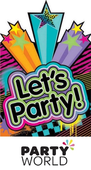 Totally 80s Party Paper Fan Decorations (6)