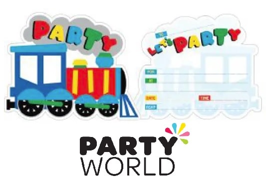 Train Shape Invitations (8)