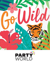 Tropical Jungle Go Wild Paper Beverage Napkins (18)