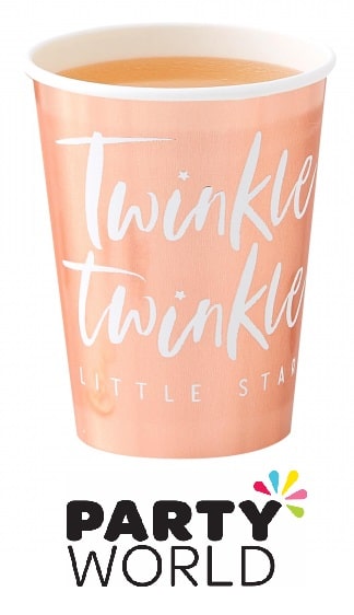 Twinkle Star Rose Gold Foiled Paper Party Cups (8)