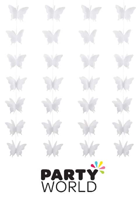White Butterfly 3D Paper Garland String (2.8)