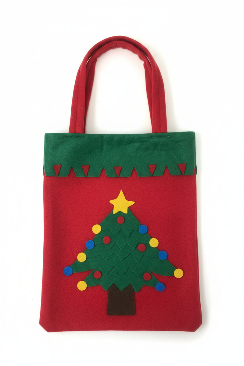 Xmas Tree Felt Christmas Bag 21.5 x 26 cm