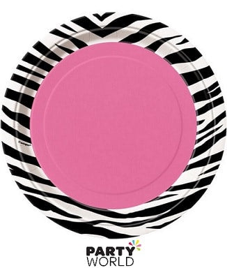 Zebra Print Paper Plates 7inch (8pk)