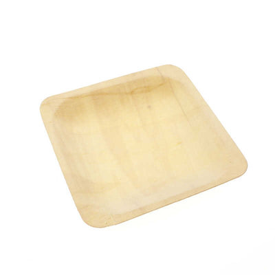 Disposable Wooden Platters 4pk image 0