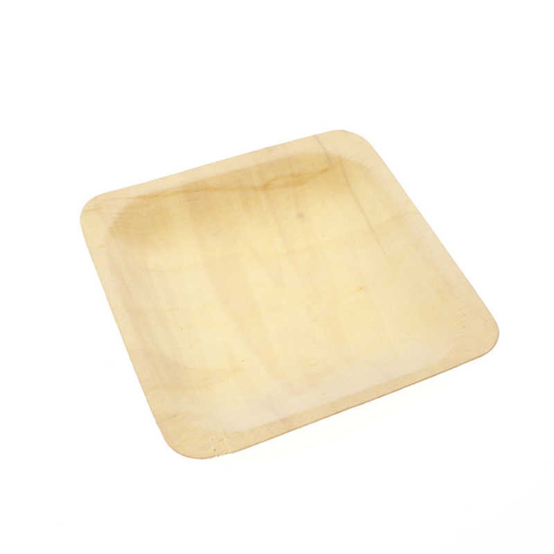 Disposable Wooden Platters 4pk image 0