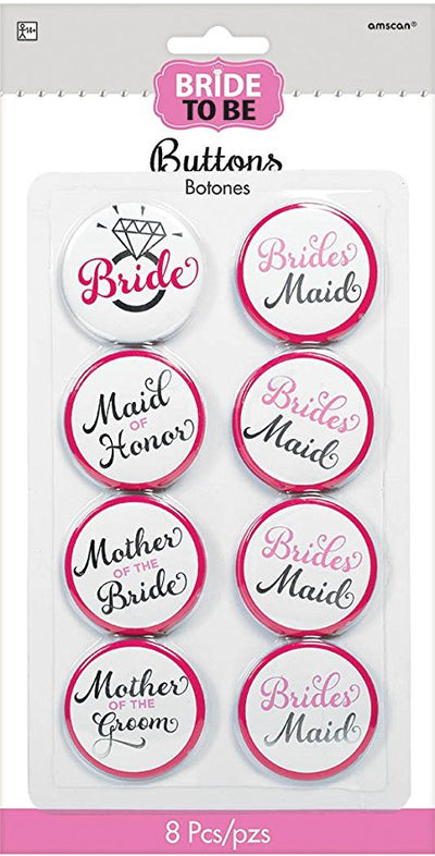 Bride To Be Buttons 8pk image 0