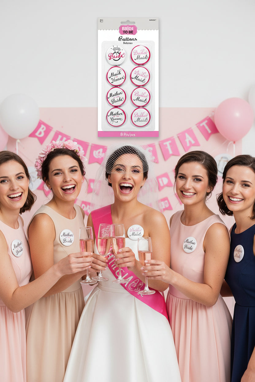 Bride To Be Buttons 8pk image 0