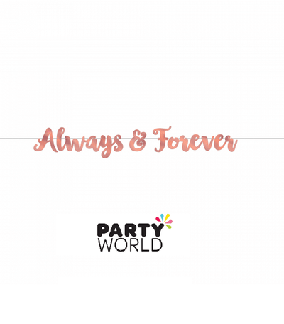 Love & Leaves Always & Forever Pennant Banner