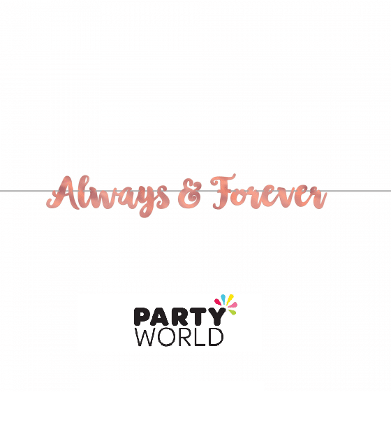Love & Leaves Always & Forever Pennant Banner