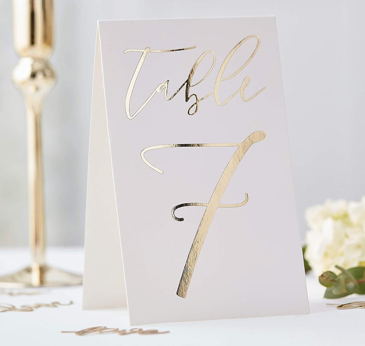 Gold Table Numbers 12pk image 0
