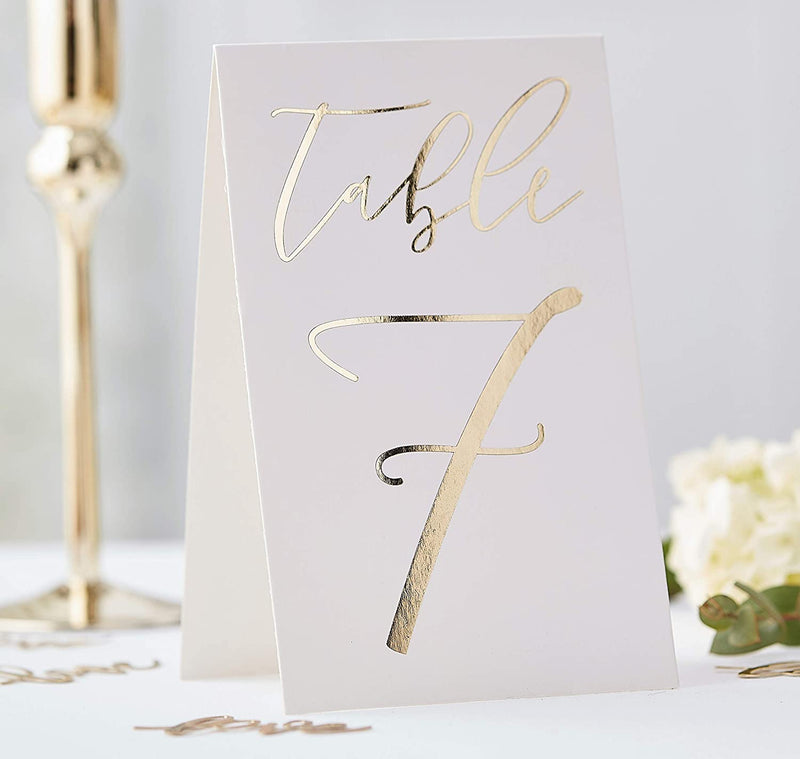 Gold Table Numbers 12pk image 0