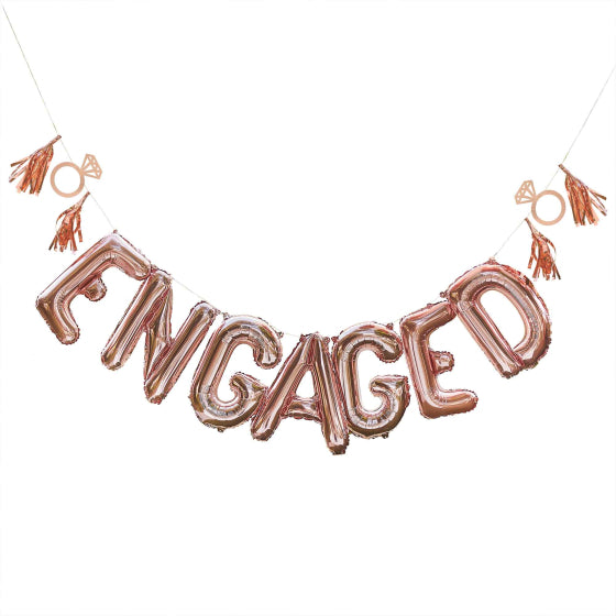 Foil Balloon "Engaged" Balloon Bunting *air fill only* image 0