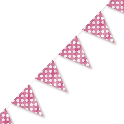Bunting Flag Banner (Large) Polka Dot Pink image 0