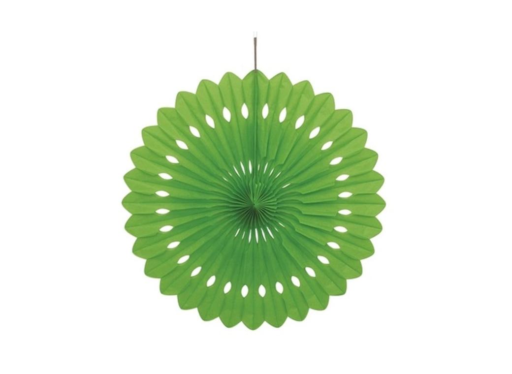 Tissue Paper Fan Lime - 25cm image 0