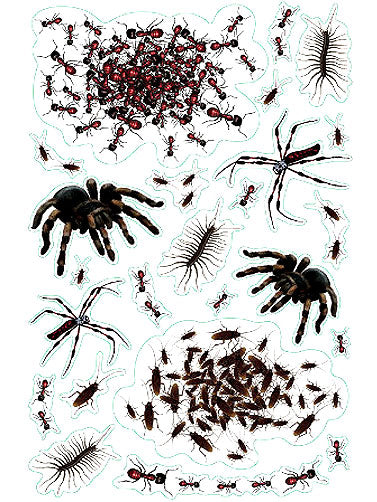 Halloween Swarm of Bugs Print Clings image 0