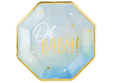Oh Baby Plates - Blue image 0