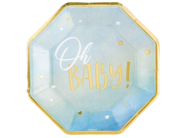 Oh Baby Plates - Blue image 0