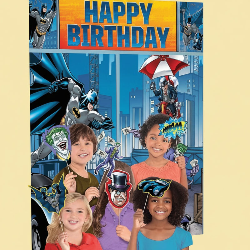 Batman Happy Birthday Scene Setter With Photo Props