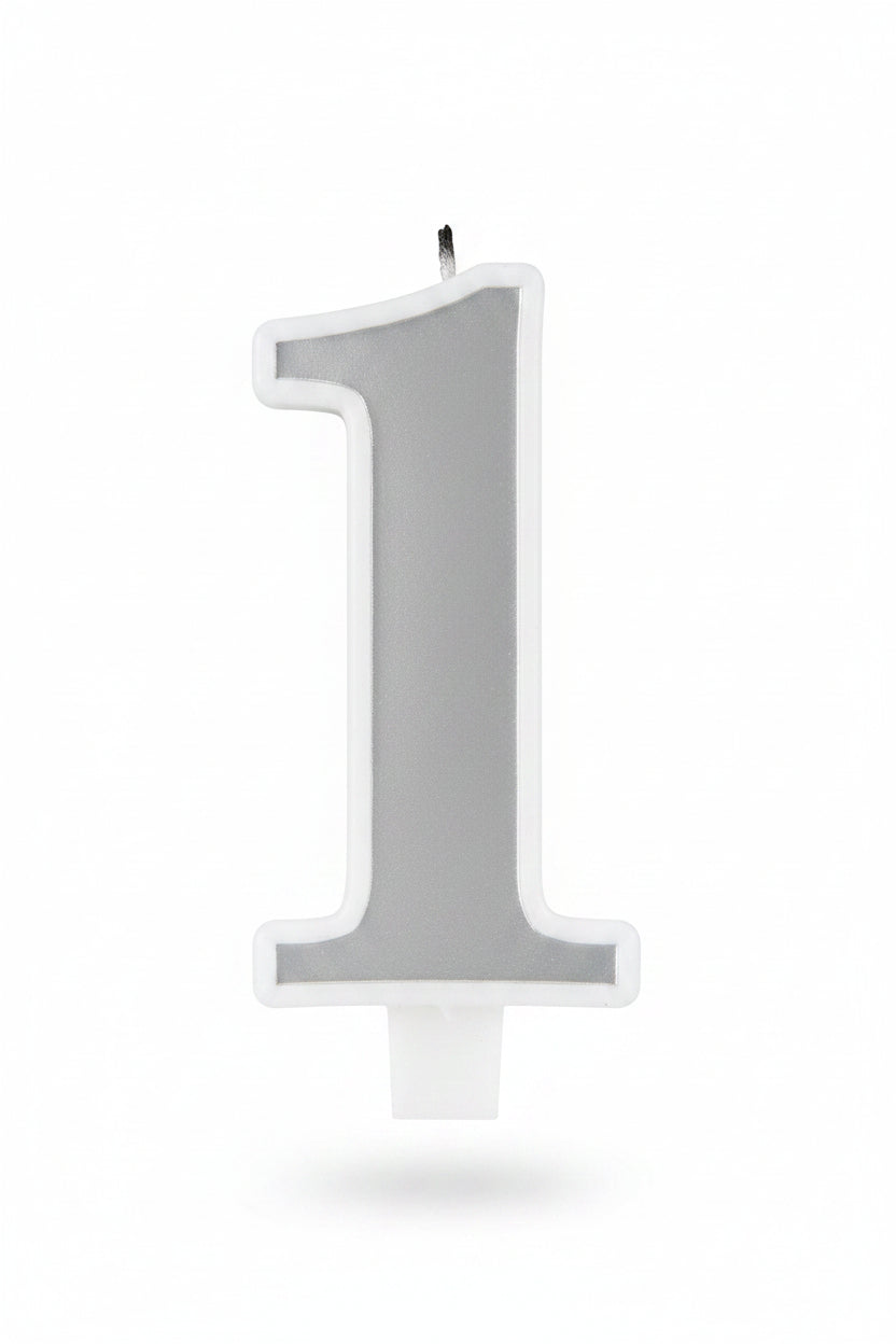 Candle Number 1 Silver image 0