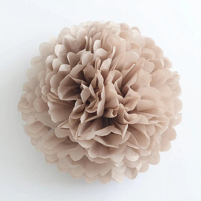 Tissue Paper Pom Pom 45cm - Beige