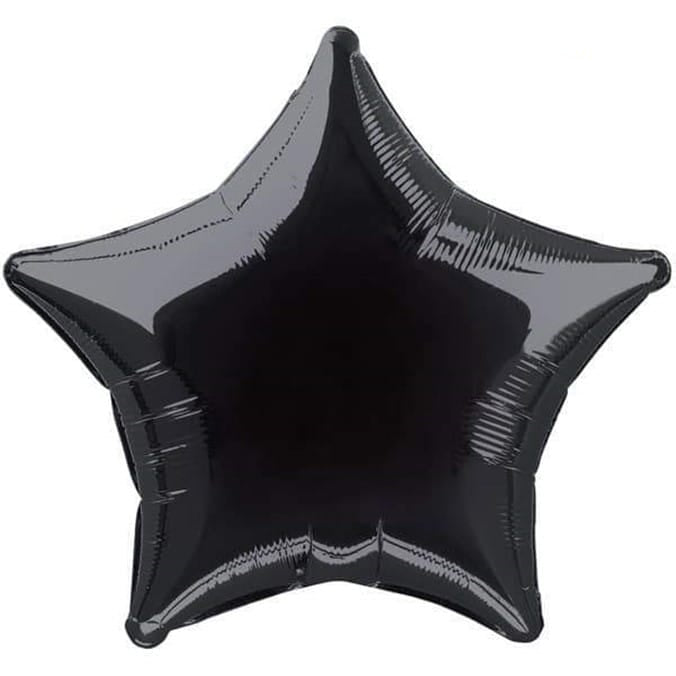 Star Shaped Black Party Foil Balloon 45cm